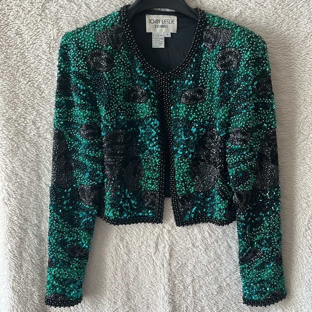 RARE Beaded Indian Head Sequined Jacket - Picture 3 of 17
